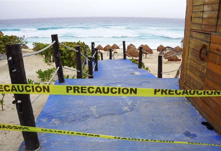 Huracán Beryl, en México. Foto: AFP