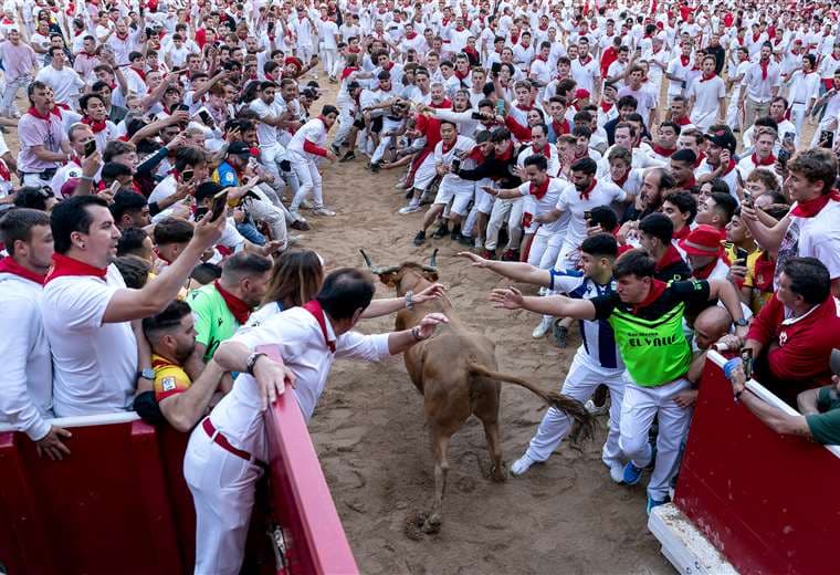 Seis heridos en el primer encierro de toros de San Fermín en España