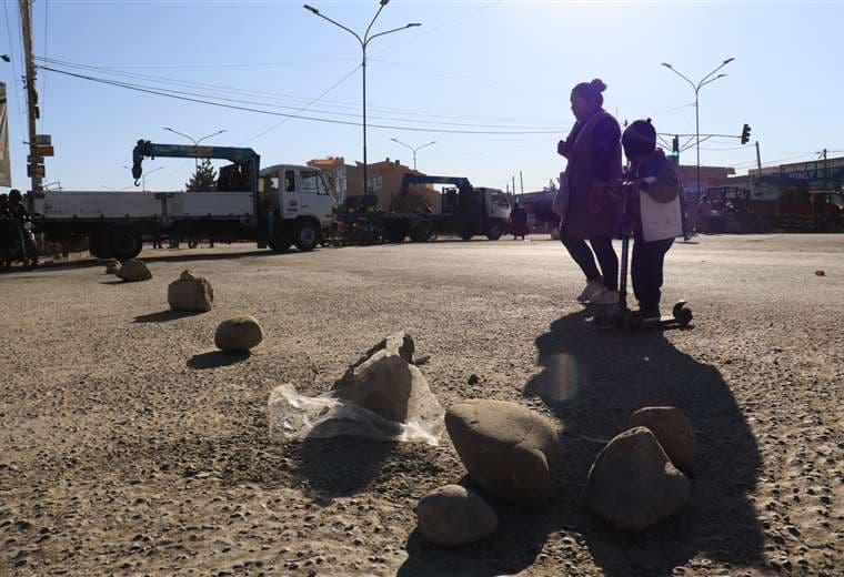 Bloqueos en La Paz por la falta de diésel y de dólares/Foto: APG Noticias