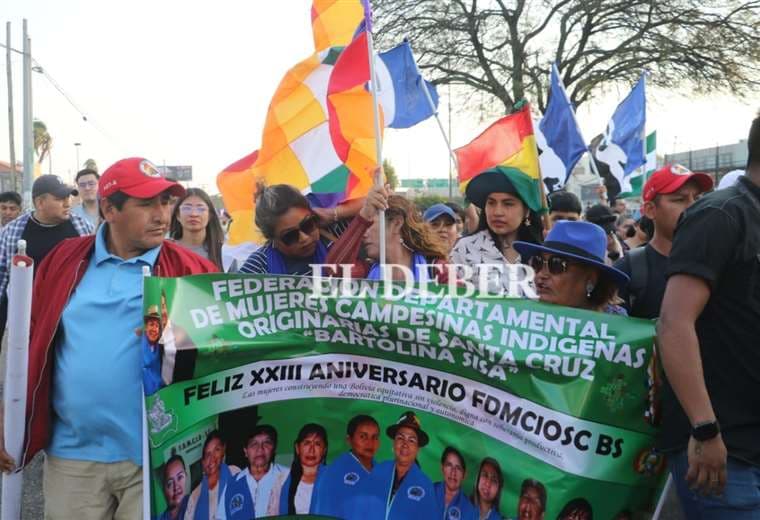 Marcha a favor de Arce. Foto: Juan Carlos Torrejón