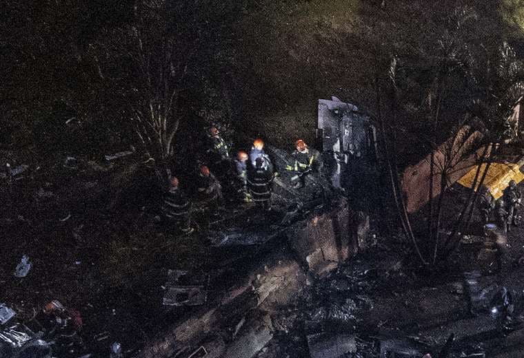 Accidente aéreo  en Brasil. Foto: AFP