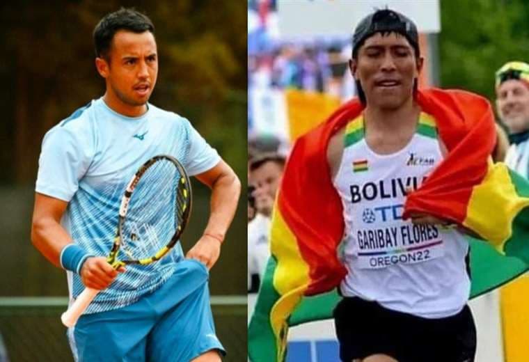 Hugo Dellien y Héctor Garibay, destacados deportistas bolivianos. Fotos: Internet