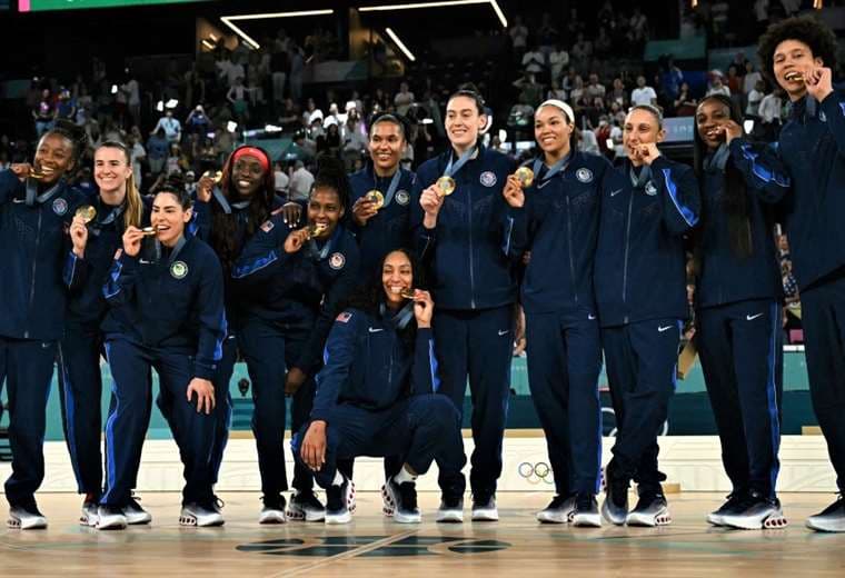 La selección estadounidense de básquet femenino se llevó el oro. Foto: AFP