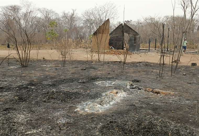 Incendios voraces dejan sin hogar a más de tres familias en la comunidad de Tornito, en el Pantanal boliviano