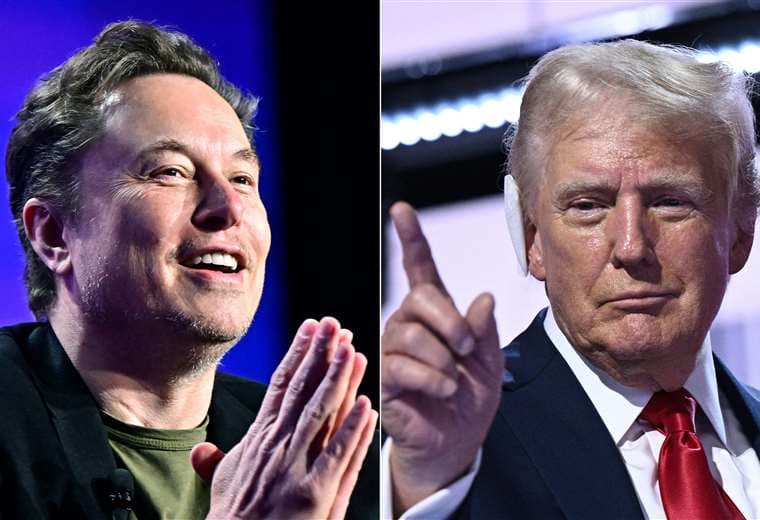 Elon Musk, CEO de Tesla, y Donald Trump, andidato presidencial republicano / AFP