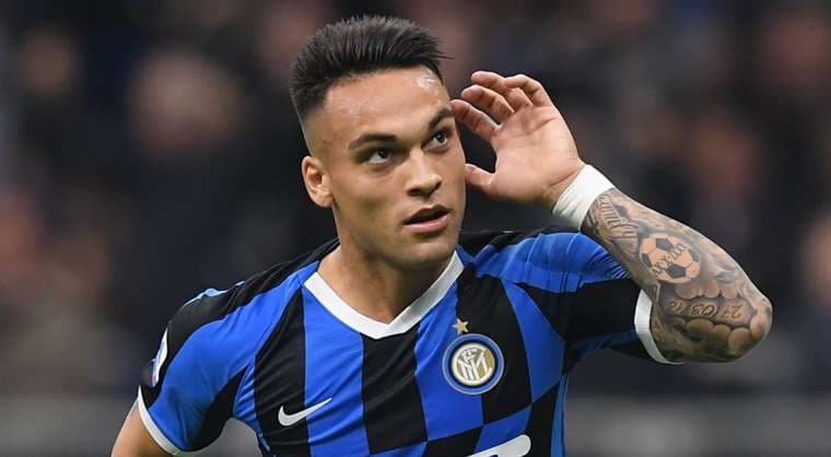 Lautaro Martínez con la camiseta del Inter de Italia. Foto: Internet