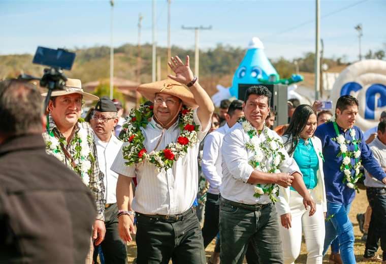 El presidente Luis Arce en un acto oficial 