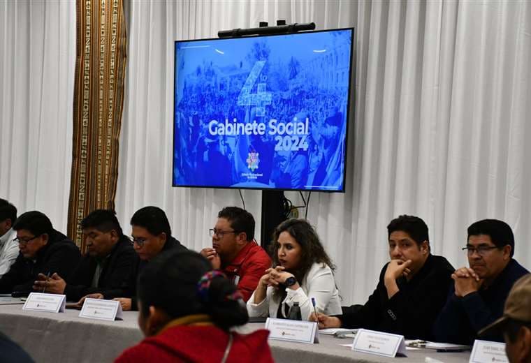 Gabinete social; se reúnen el presidente arce y sectores sociales. Foto: APG