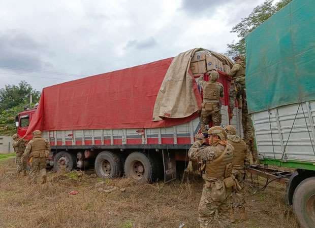 Operativo de lucha contra el contrabando. Foto de archivo: Defensa 