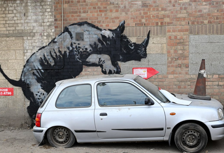 9 grafitis en 9 días: las enigmáticas obras de animales con las que Banksy vuelve a sorprender a Londres 