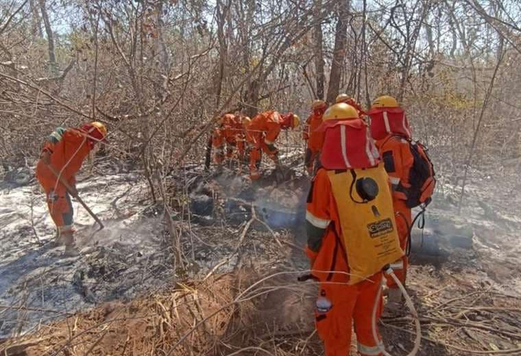 Incendios forestales en San Matías. Foto: Gobernación