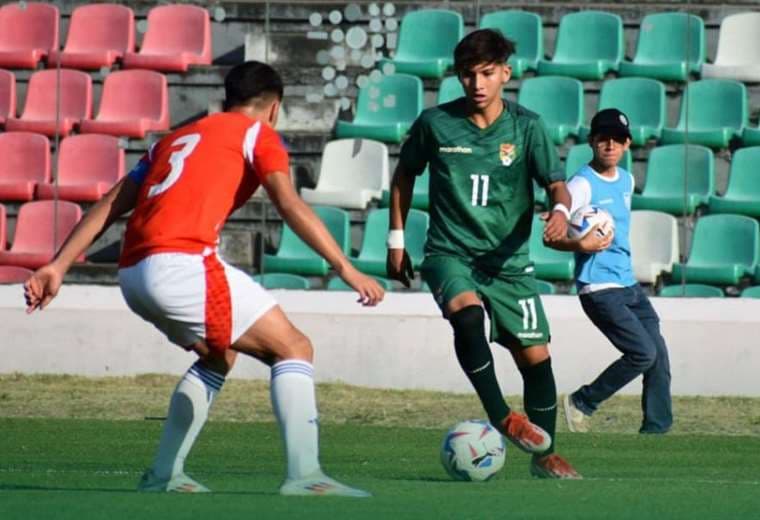 Santos García (11) marcó el gol del triunfo para Bolivia. Foto: FBF