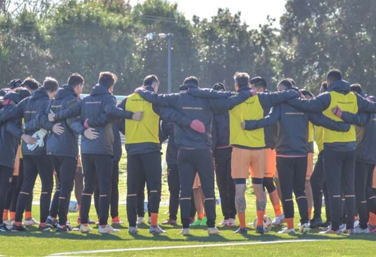 El Tigre cerró prácticas en Montevideo este martes. Foto: Prensa The Strongest