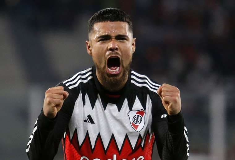 Paulo Díaz marcó el gol del triunfo para River Plate. Foto: AFP