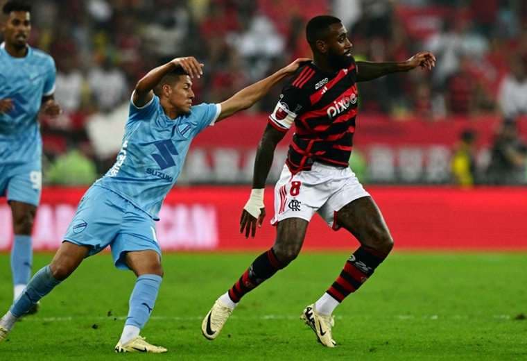 Bolívar ante Flamengo en el Maracaná. Foto. AFP