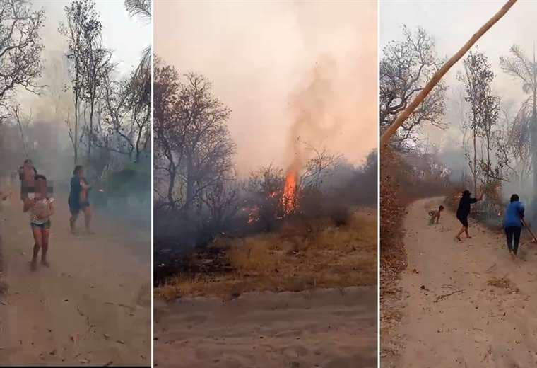 Fuertes vientos reactivan los incendios en el Pantanal boliviano