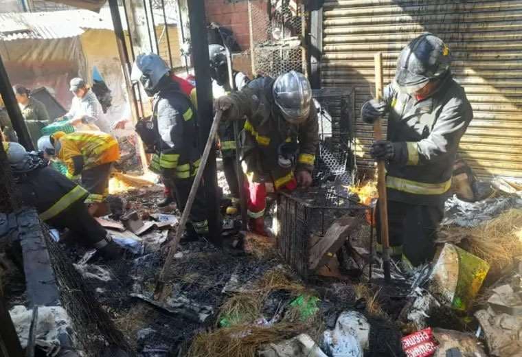 Alcaldía establece que un cortocircuito provocó el incendio en el mercado Uruguay de La Paz
