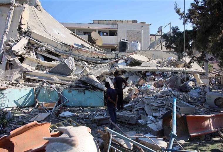 Escuela de Al-Nassr bombardeada por Israel /Foto: AFP