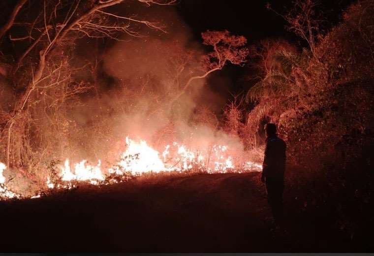 Incendio en San Matías. Foto: Gobernación