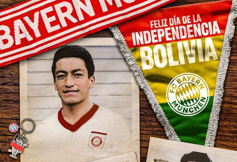 El arte con el que el Bayern felicitó a Bolivia.
