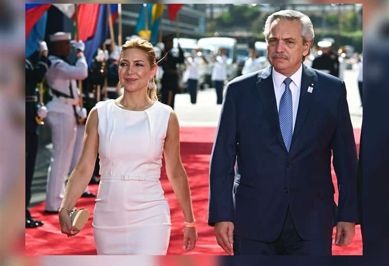 Fabiola Yáñez y Alberto Fernández. /Foto: AFP