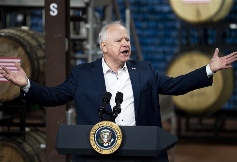 Tim Walz , el acompañante de Kamala Harris a la Casa Blanca. Foto: AFP