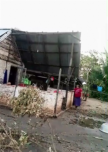 Así quedó una vivienda tras las ráfagas de viento. Foto: Soledad Prado