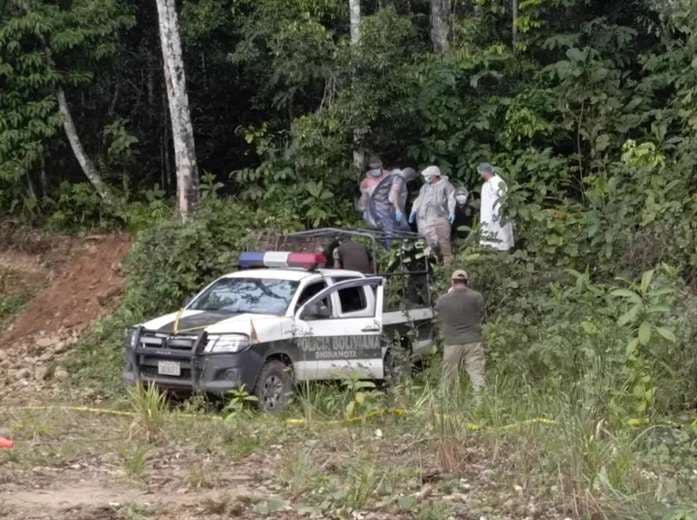 El cuerpo de Guido Anagua fue hallado en una zona boscosa/Foto: Soledad Prado