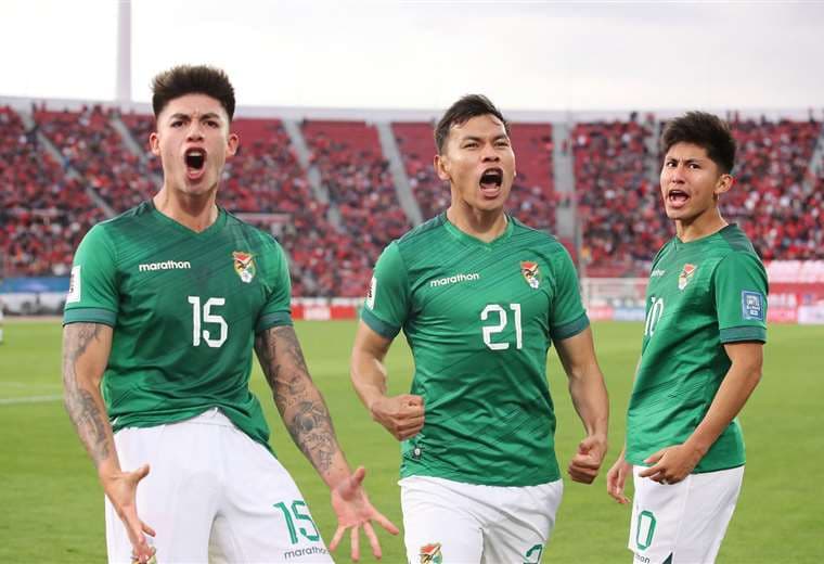 Festejo del segundo gol de la selección.