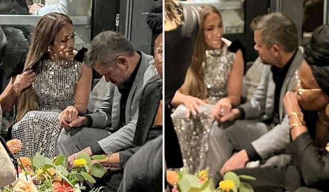 Jennifer Lopez fue captada tomada de la mano de Matt Damon