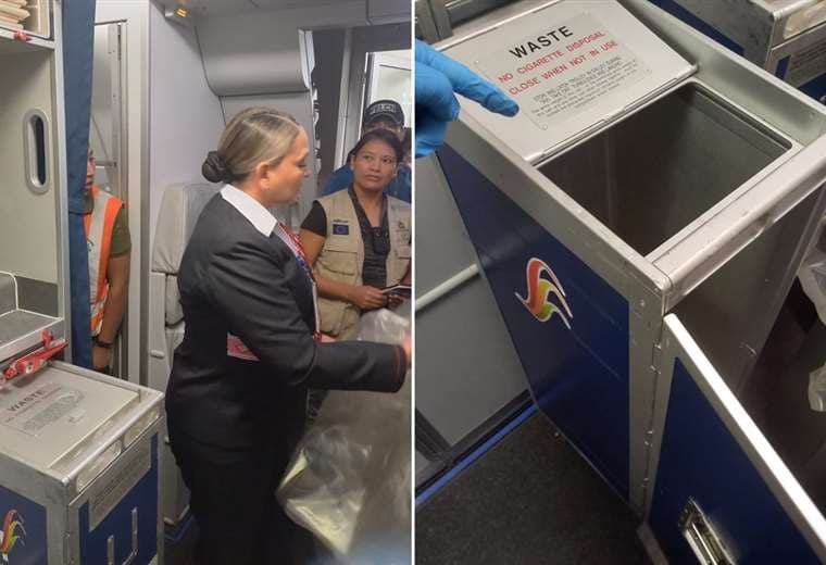 Incautaron droga que estaba oculta en un avión de BoA/Foto: Ministerio de Gobierno