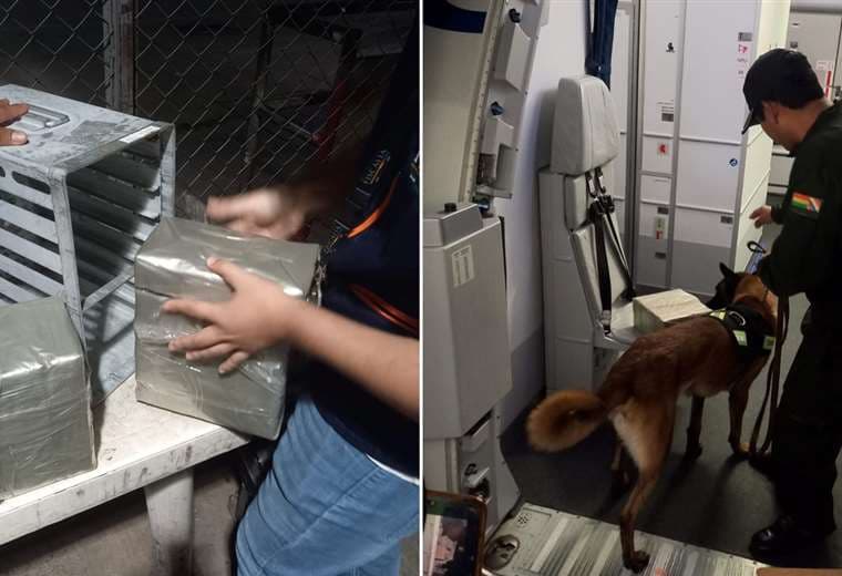 Incautaron droga que estaba oculta en un avión de BoA/Foto: Ministerio de Gobierno