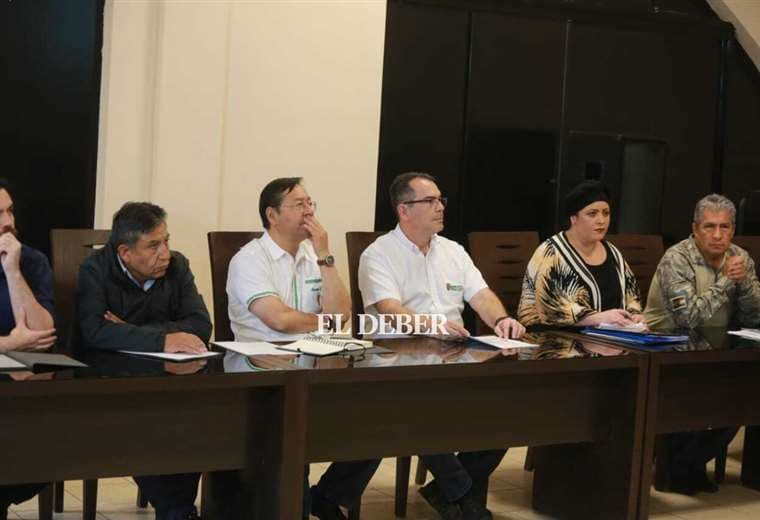 Luis Arce instaló su gabinete ampliado en Santa Cruz. Foto: Fuad Landívar