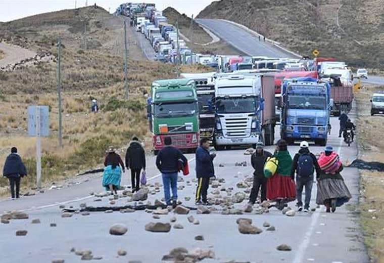 Un pasado bloqueo de carreteras. Foto de archivo: APG