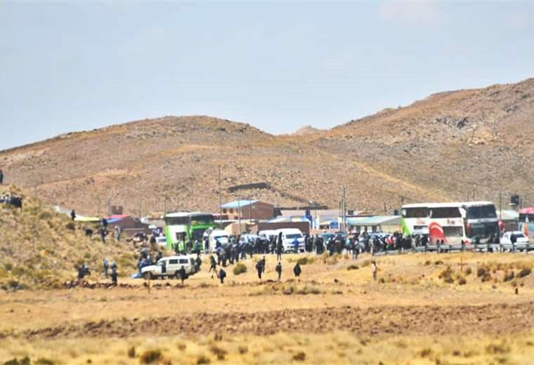 Afiines a Arce se movilizan contra la marcha de Evo. Foto: APG