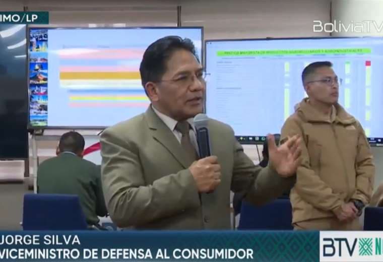 Jorge Silva, viceministro de Defensa del Consumidor/Foto: Captura Bolivia Tv