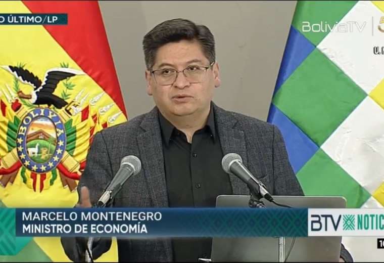 Marcelo Montenegro, ministro de Economía/Foto: Captura Bolivia Tv