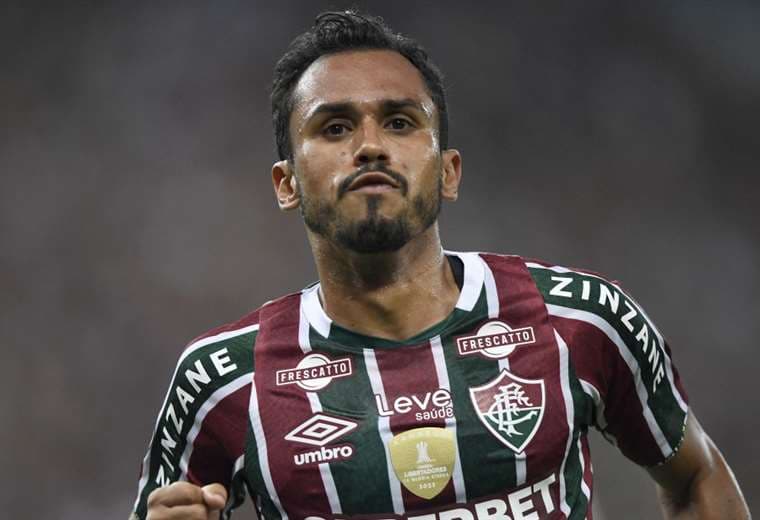 Lima comienza el festejó tras anotar el gol del triunfo para Fluminense. Foto: AFP