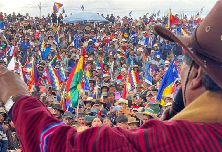 Evo Morales en su discurso en Achica Arriba (Foto:Internet)