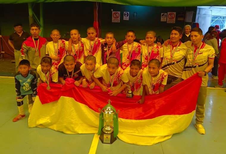 Selección de Tarija, que se coronó campeón. Foto: Comisión de Futsal Bolivia