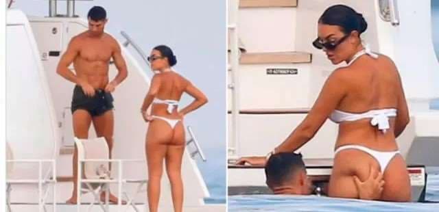 Cristiano Ronaldo toca el glúteo de Georgina Rodríguez en un yate y revoluciona las redes