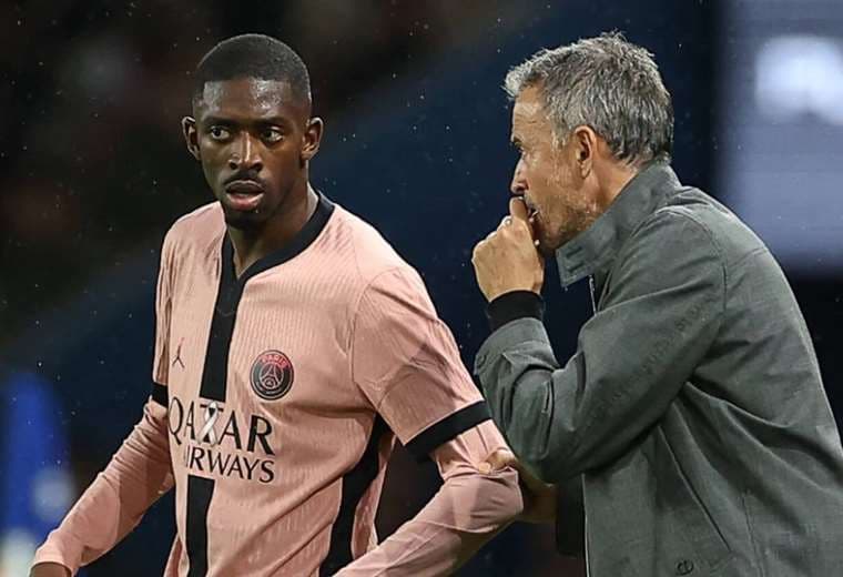 Dembélé no estará en el partido de Champions por decisión del DT. Foto: Internet