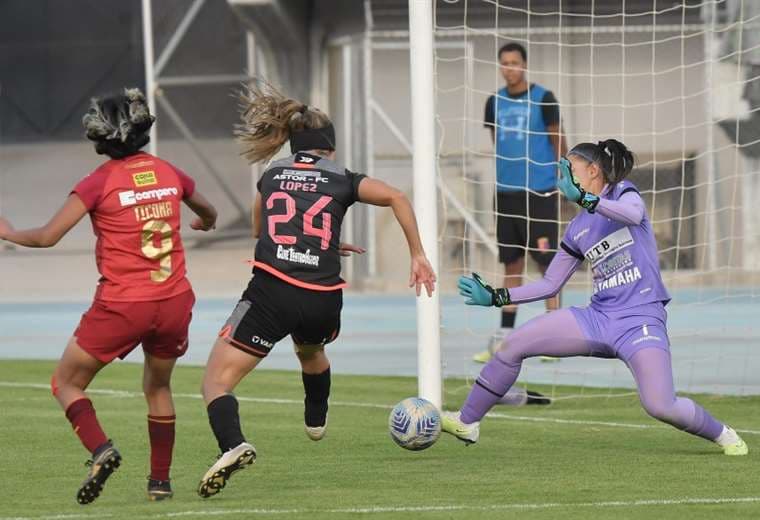 Yanina López (24) marcó el único gol del equipo local. Foto: APG Noticias