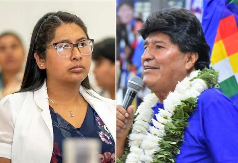 Eva Copa y Evo Morales. Fotos de archivo: @conEvaCopa y @evoespueblo 