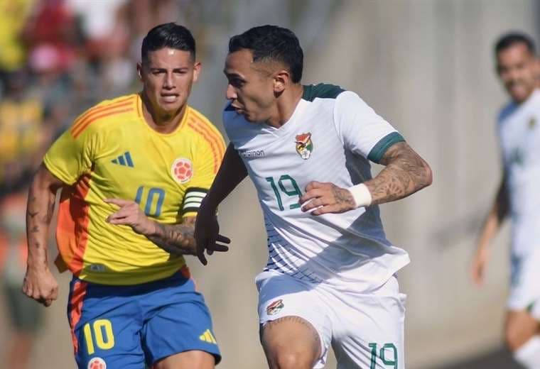 Contra Colombia la camiseta de Bolivia fue blanca. Foto: Archivo