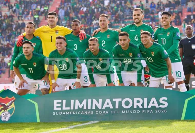 El equipo titular de Bolivia que enfrentó a Venezuela. Foto: Joel Justiniano