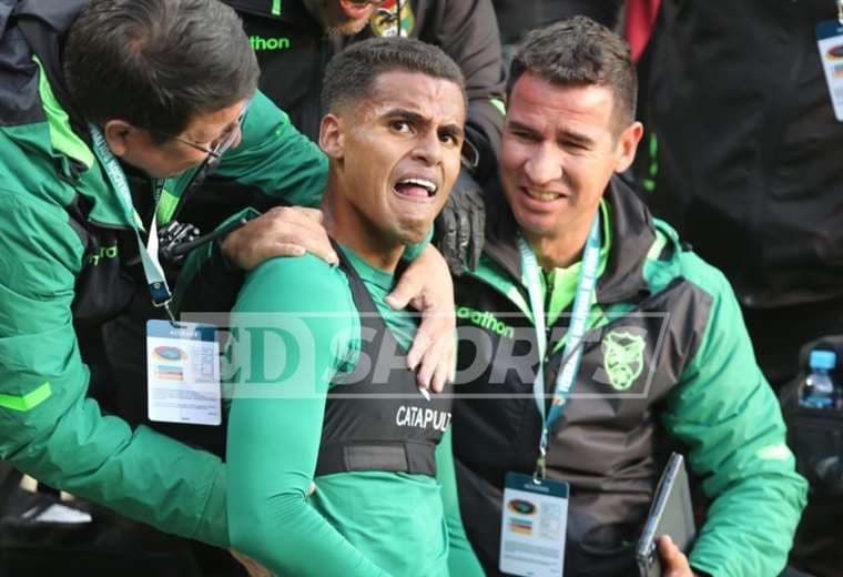 Enzo Monteiro lloró tras anotar su primer gol con la selección. Foto: Fuad Landívar