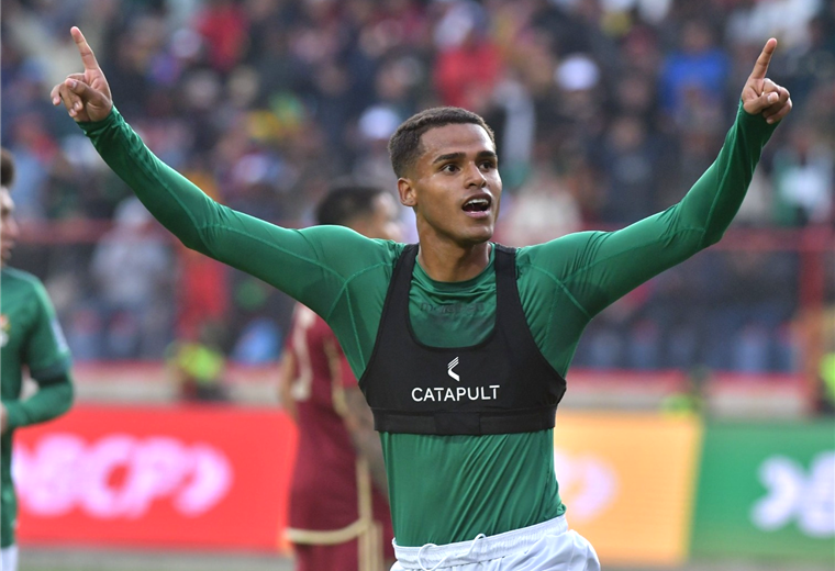 Enzo Monteiro debutó con un gol en la selección boliviana. Foto. Fuad Landívar 