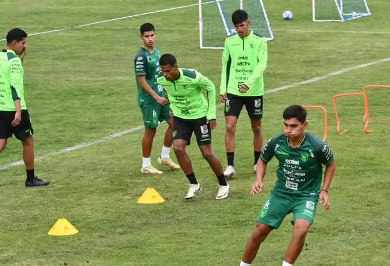 La Verde en un entrenamiento en Achumani.  Foto: APG Noticias