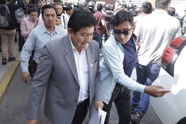 Edgar Montaño estuvo en la Fiscalía de Cochabamba. Foto: APG